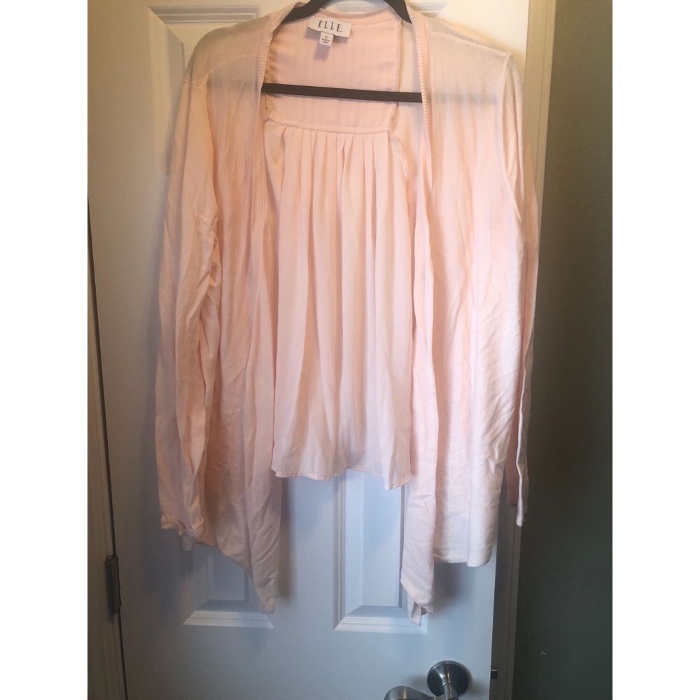 Ladies Pink cardigan with chiffon back
